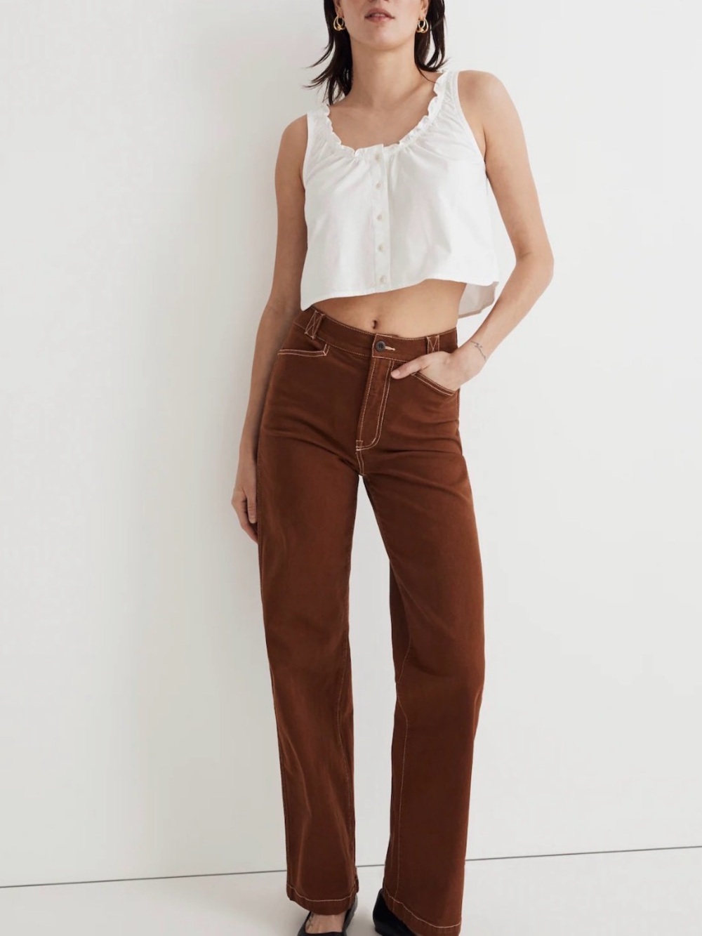 Madewell The Emmett Wide-Leg Pant: Garment Dyed Edition Size 26